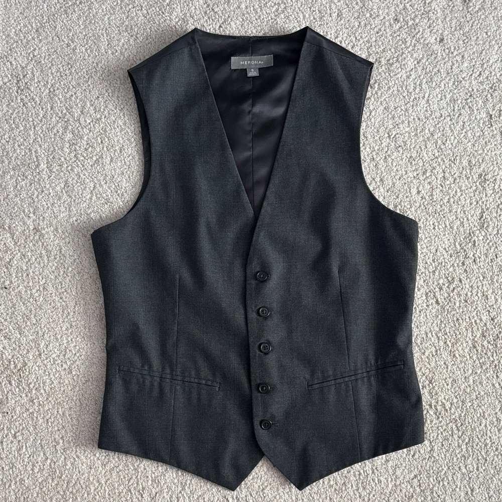 Merona Dark Grey Men's Dress Vest